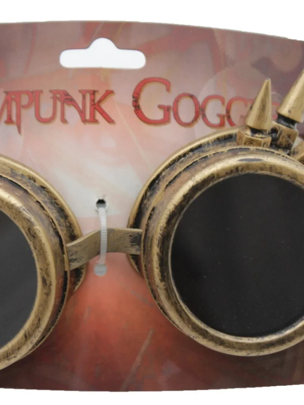 NEW Adult Gothic Steampunk Goggles Gold Spike Costume Eyewear for Halloween Rave